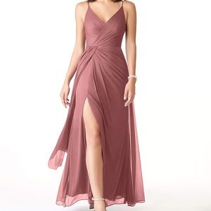 Azazie Evalin Dress in Desert Rose